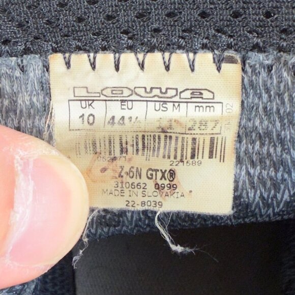 Lowa Z6N GTX Black hiking Boots Men’s Size 11 US - Picture 4 of 15